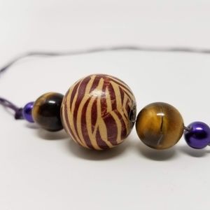 Rustic LSU Gameday Necklace
